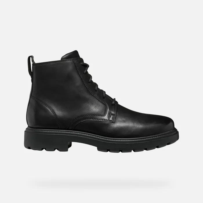 Geox Ankle Boots SPHERICA EC7 MAN Black Ankle Boots With Laces Black 8211 Man