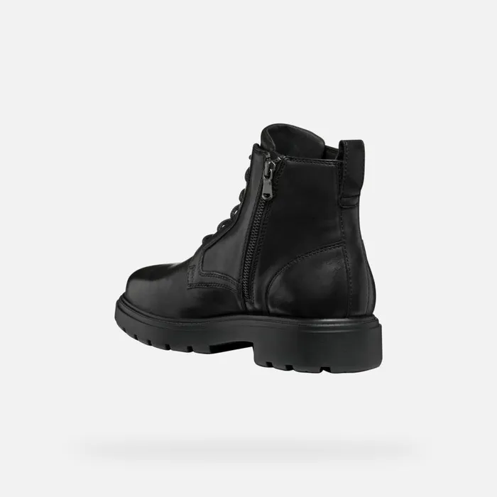 Geox Ankle Boots SPHERICA EC7 MAN Black Ankle Boots With Laces Black 8211 Man