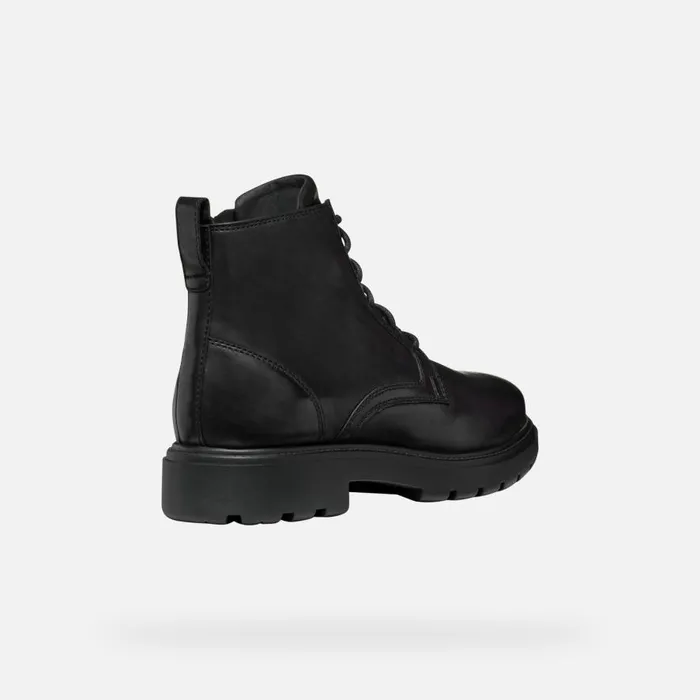 Geox Ankle Boots SPHERICA EC7 MAN Black Ankle Boots With Laces Black 8211 Man