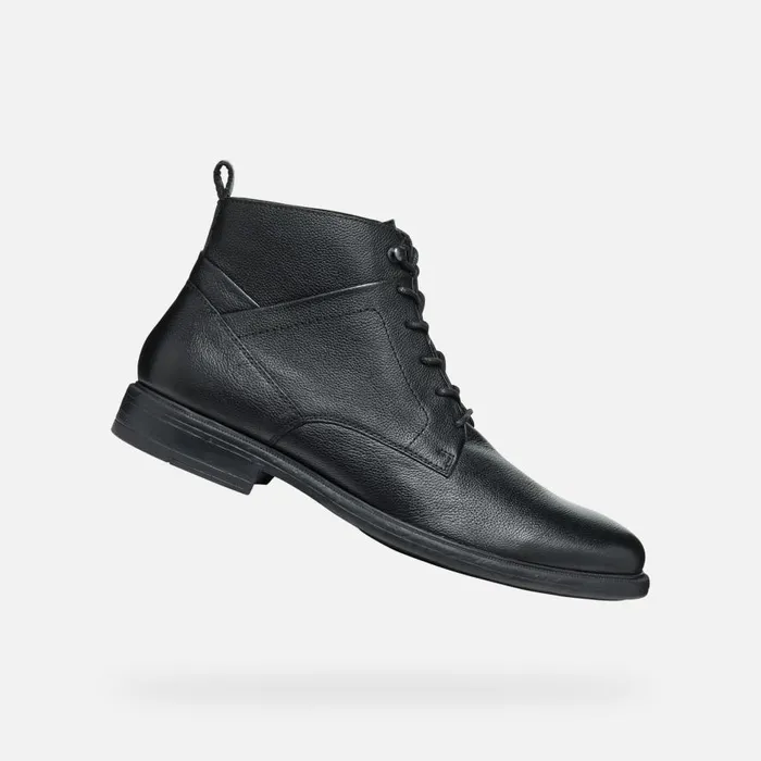 Geox Ankle Boots TERENCE MAN Black Ankle Boots With Laces Black 8211 Man