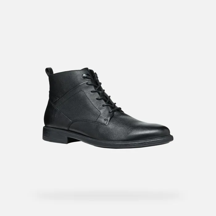 Geox Ankle Boots TERENCE MAN Black Ankle Boots With Laces Black 8211 Man