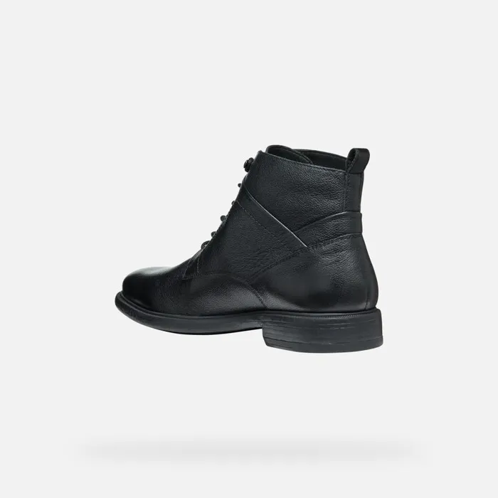 Geox Ankle Boots TERENCE MAN Black Ankle Boots With Laces Black 8211 Man