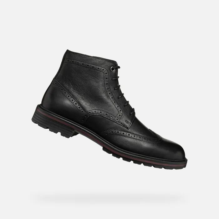 Geox Ankle Boots WALK PLEASURE C MAN Black Ankle Boots With Laces Black 8211 Man Geox Ankle Boots WALK PLEASURE C MAN Black Ankle Boots With Laces Black 8211 Man
