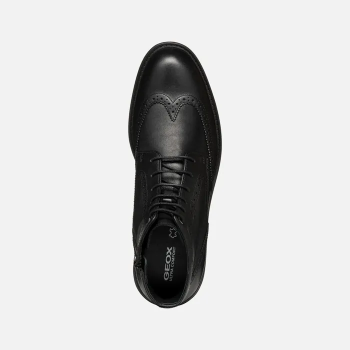 Geox Ankle Boots WALK PLEASURE C MAN Black Ankle Boots With Laces Black 8211 Man