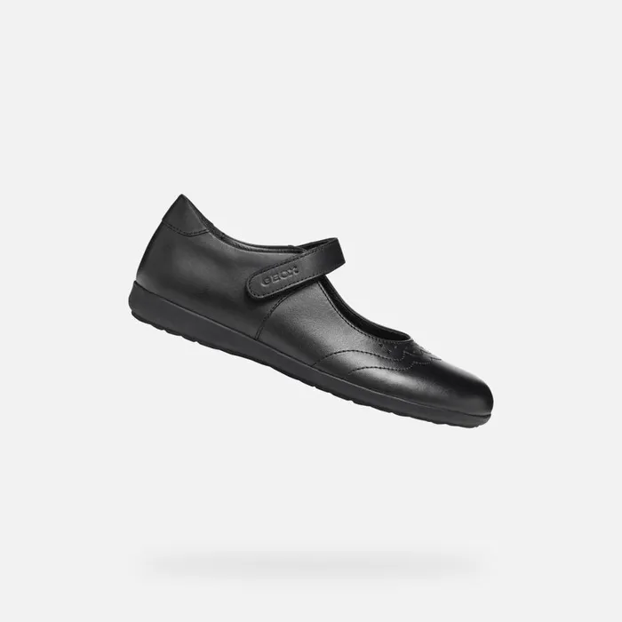 Geox Ballerinas IBERIDE GIRL Black Ballet Flats With Straps Black 8211 Kids