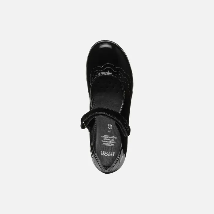 Geox Ballerinas IBERIDE GIRL Black Ballet Flats With Straps Black 8211 Kids
