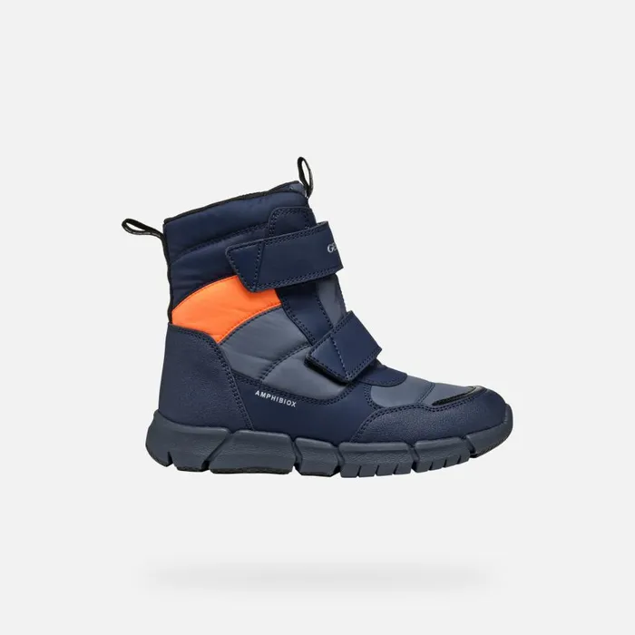 Geox Boots FLEXYPER ABX BOY Dark AvioFluo Orange Waterproof Boots Dark Aviofluo Orange 8211 Kids