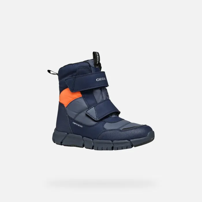 Geox Boots FLEXYPER ABX BOY Dark AvioFluo Orange Waterproof Boots Dark Aviofluo Orange 8211 Kids