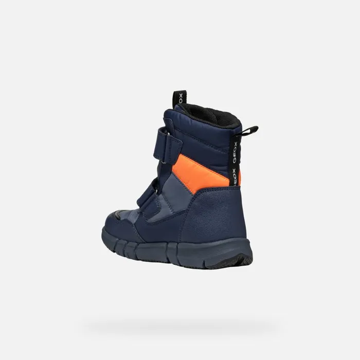 Geox Boots FLEXYPER ABX BOY Dark AvioFluo Orange Waterproof Boots Dark Aviofluo Orange 8211 Kids