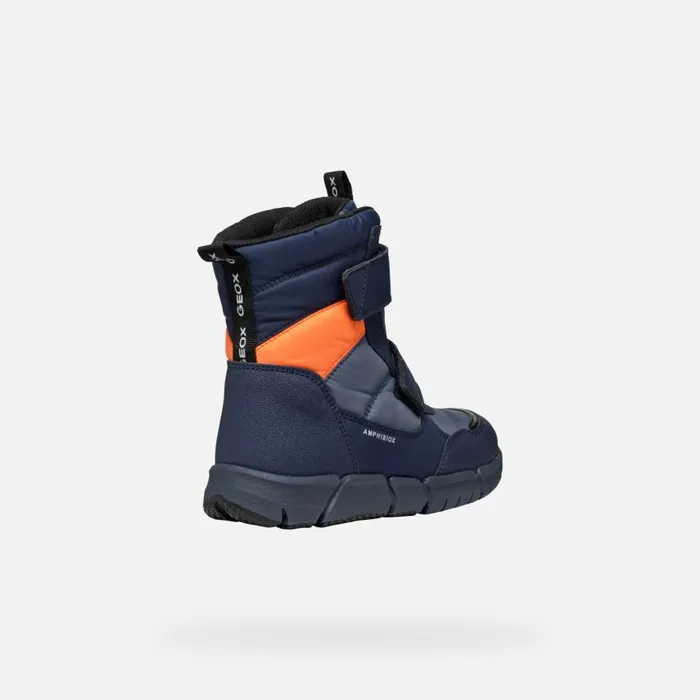 Geox Boots FLEXYPER ABX BOY Dark AvioFluo Orange Waterproof Boots Dark Aviofluo Orange 8211 Kids