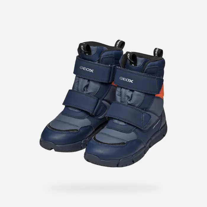 Geox Boots FLEXYPER ABX BOY Dark AvioFluo Orange Waterproof Boots Dark Aviofluo Orange 8211 Kids