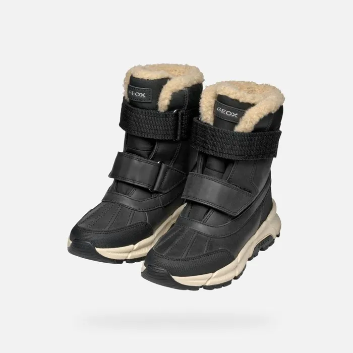 Geox Boots FLEXYPER PLUS ABX BOY Black Mid Calf Boots Black 8211 Kids