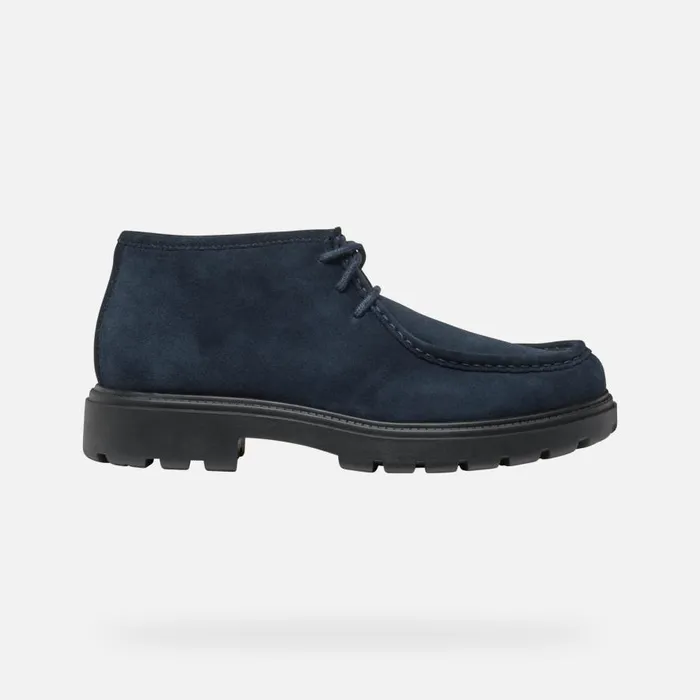 Geox Casual Shoes SPHERICA EC7 MAN Navy Suede Shoes Navy 8211 Man