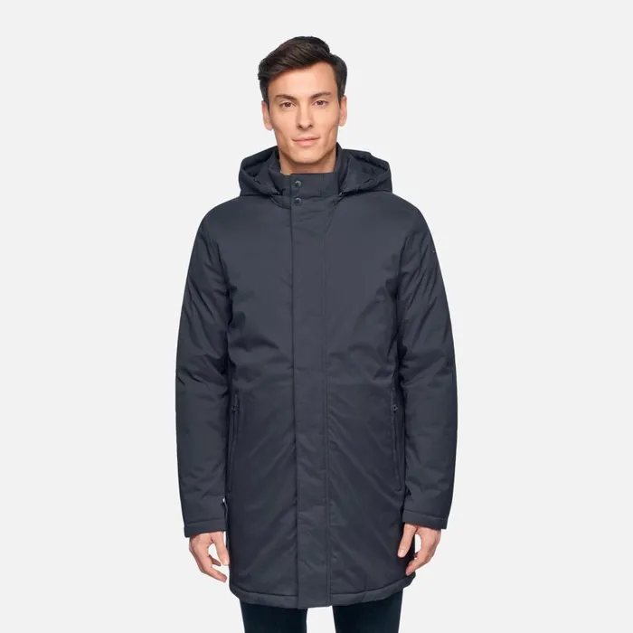 Geox Down Jackets AURELIO MAN Sky Captain Fulllength Quilted Coat Sky Captain 8211 Man