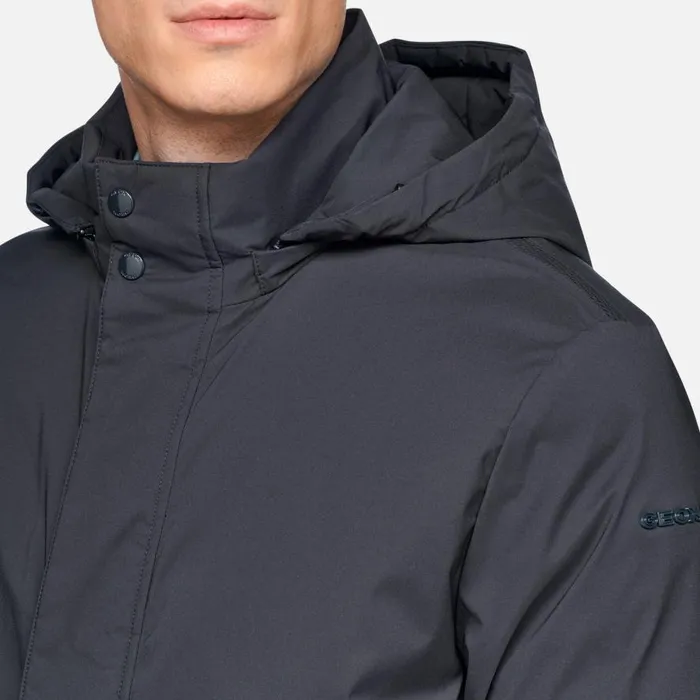 Geox Down Jackets AURELIO MAN Sky Captain Fulllength Quilted Coat Sky Captain 8211 Man