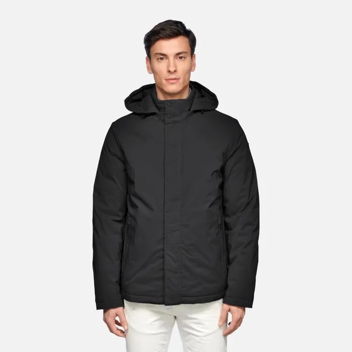 Geox Down Jackets AURELIO MAN Sky Captain Short Down Jacket Sky Captain 8211 Man
