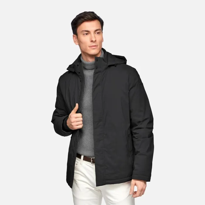 Geox Down Jackets AURELIO MAN Sky Captain Short Down Jacket Sky Captain 8211 Man