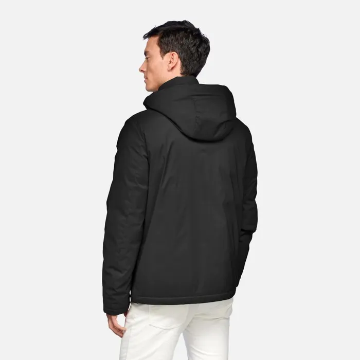 Geox Down Jackets AURELIO MAN Sky Captain Short Down Jacket Sky Captain 8211 Man