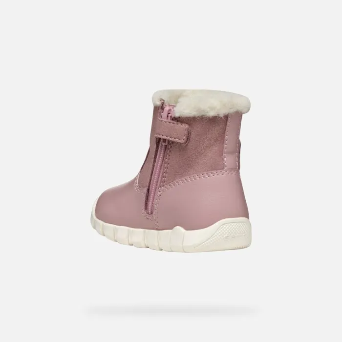Geox First Steps IUPIDOO BABY GIRL Antique RosePrune Mid Calf Boots Antique Roseprune 8211 Kids