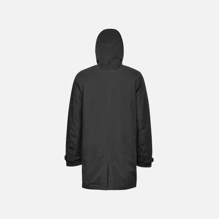 Geox Jackets ANYWECO MAN Black Trench Coat Black 8211 Man