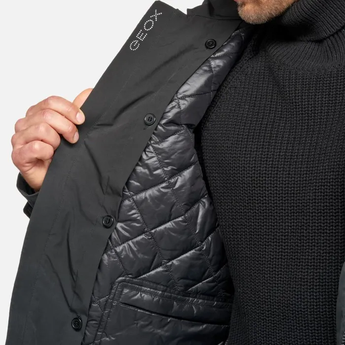 Geox Jackets ANYWECO MAN Black Trench Coat Black 8211 Man