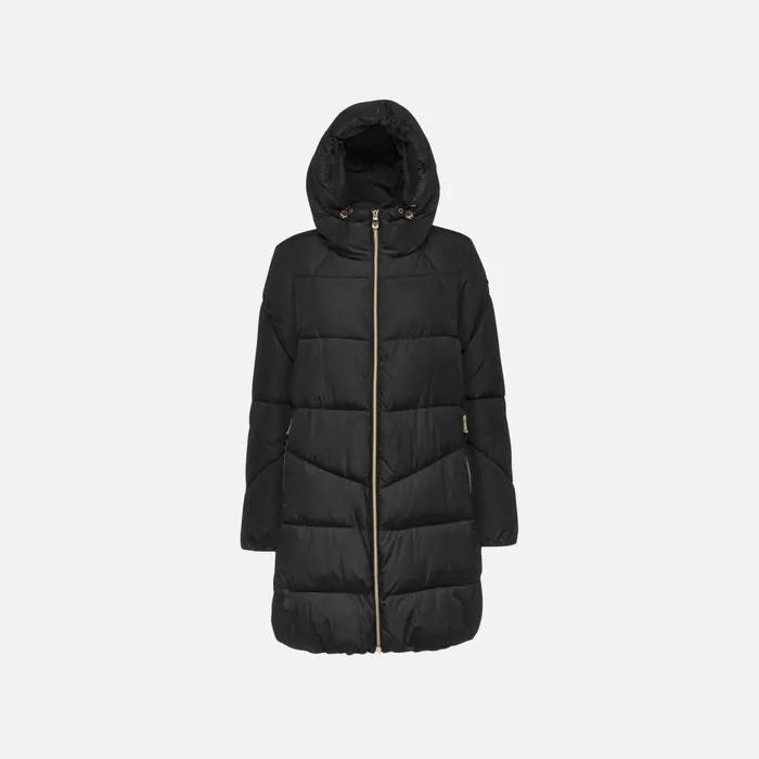 Geox Jackets DAMIANA WOMAN Black Long Parka Black 8211 Woman