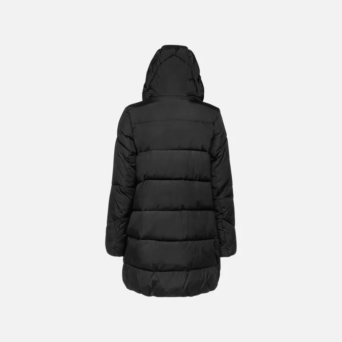 Geox Jackets DAMIANA WOMAN Black Long Parka Black 8211 Woman