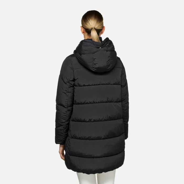 Geox Jackets DAMIANA WOMAN Black Long Parka Black 8211 Woman