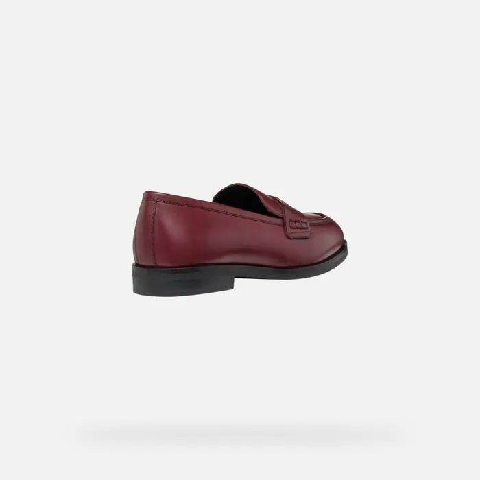Geox Loafers CLORIDIE WOMAN Wine Leather Loafers Wine 8211 Woman