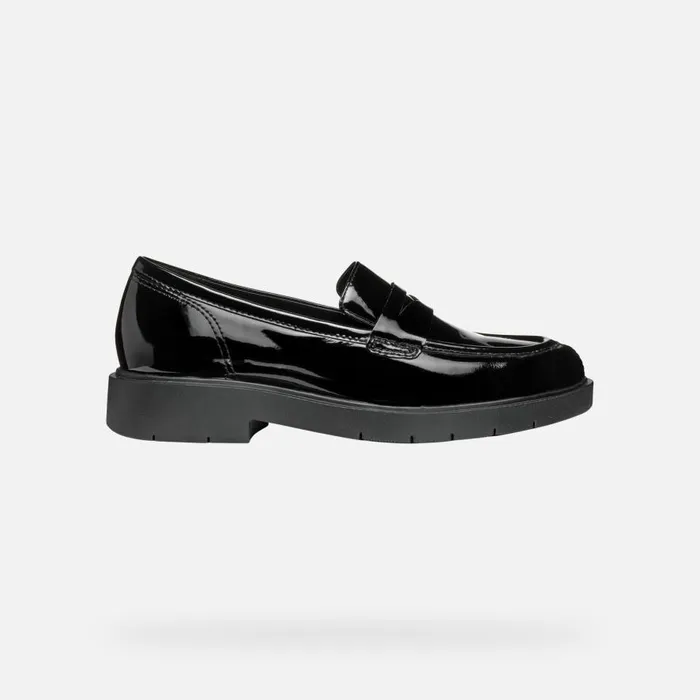 Geox Loafers SPHERICA EC1 WOMAN Black Leather Loafers Black 8211 Woman