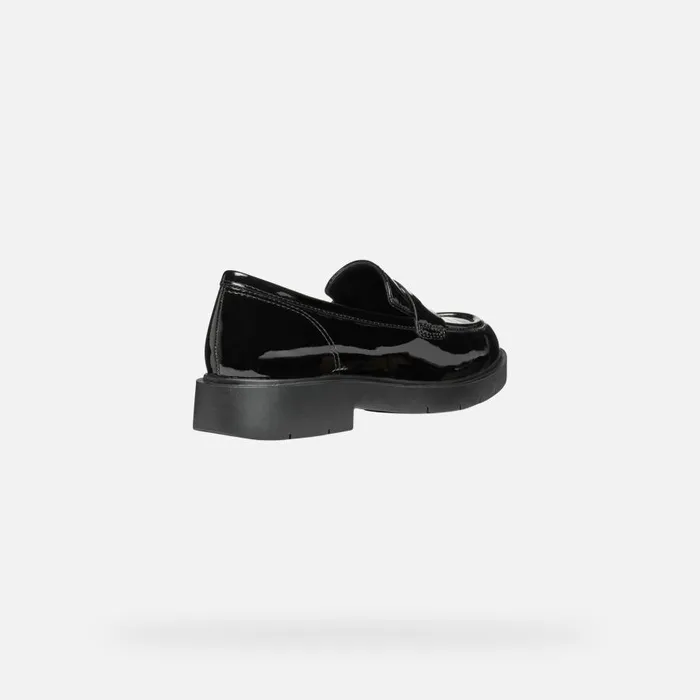 Geox Loafers SPHERICA EC1 WOMAN Black Leather Loafers Black 8211 Woman