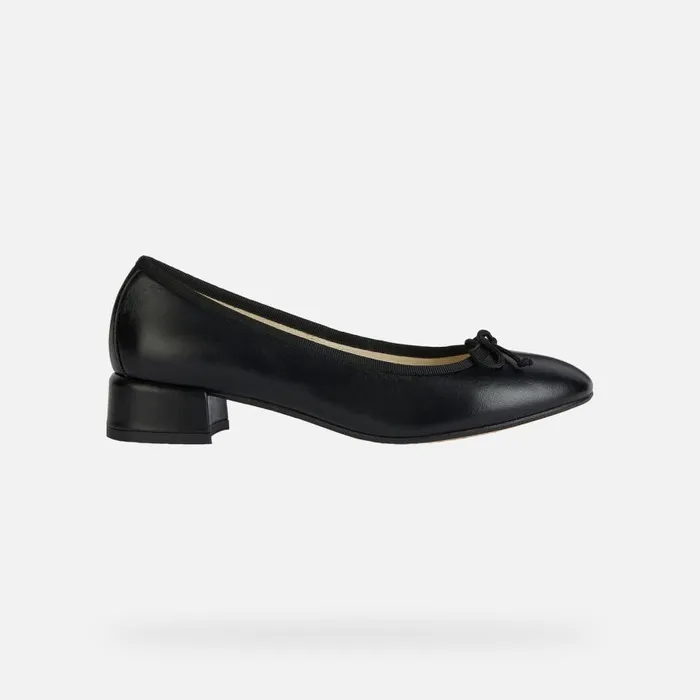 Geox Pumps FLORETIA Women039s Black Low Heel Pumps Geox Black 8211 Woman