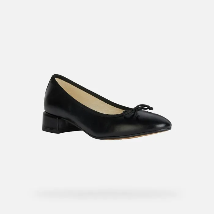 Geox Pumps FLORETIA Women039s Black Low Heel Pumps Geox Black 8211 Woman