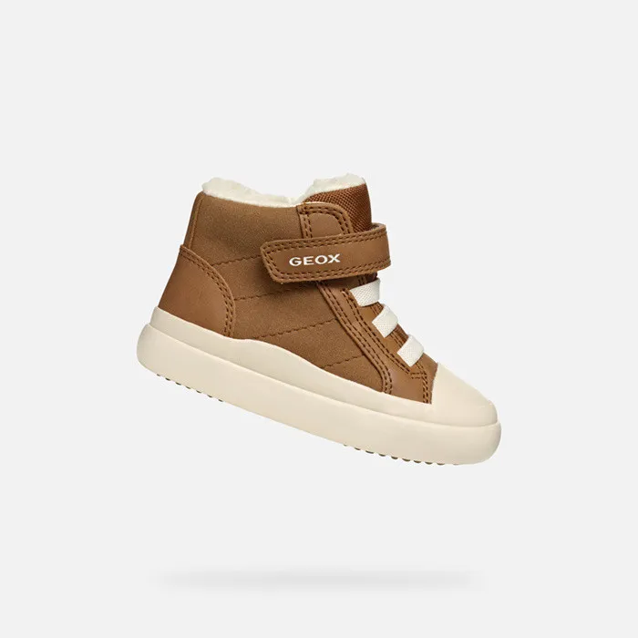 Geox Sneakers GISLI BABY Brown High Top Sneakers Brown 8211 Kids