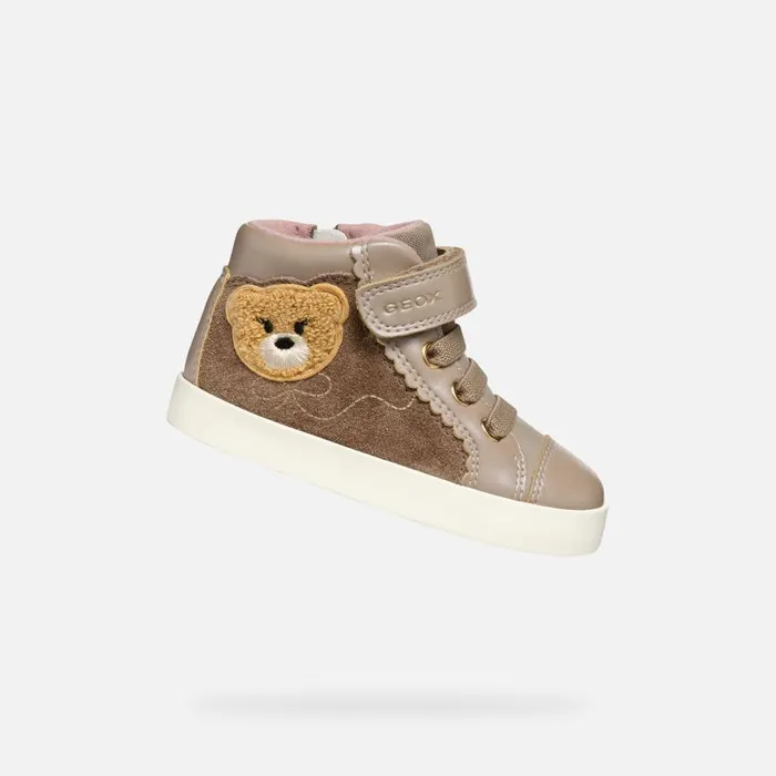 Geox Sneakers KILWI TODDLER GIRL Dark Beige High Top Sneakers Dark Beige 8211 Kids Geox Sneakers KILWI TODDLER GIRL Dark Beige High Top Sneakers Dark Beige 8211 Kids