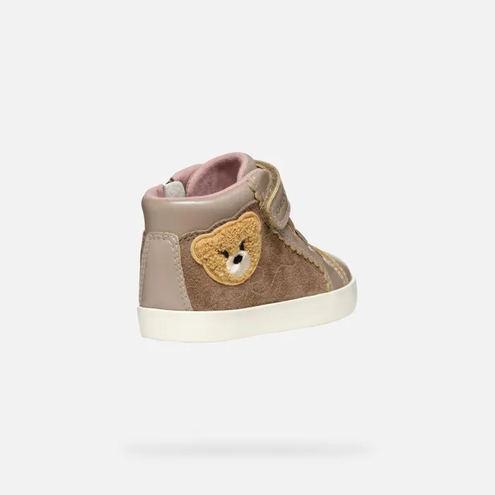 Geox Sneakers KILWI TODDLER GIRL Dark Beige High Top Sneakers Dark Beige 8211 Kids