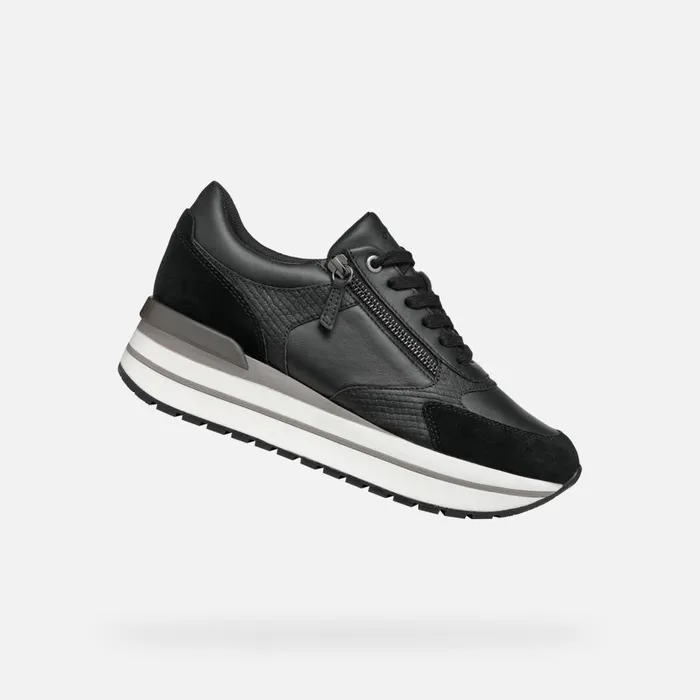 Geox Sneakers NEW KENCY WOMAN Black Low Top Sneakers Black 8211 Woman