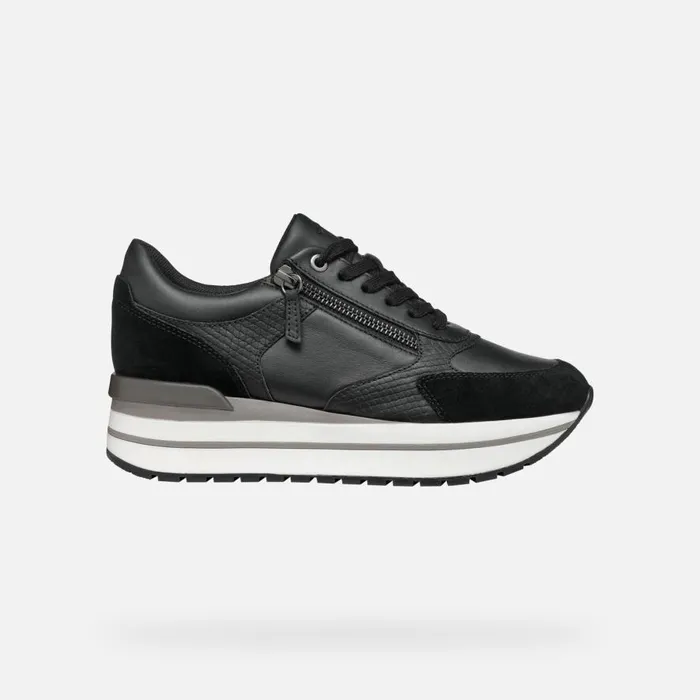 Geox Sneakers NEW KENCY WOMAN Black Low Top Sneakers Black 8211 Woman