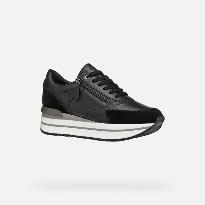 Geox Sneakers NEW KENCY WOMAN Black Low Top Sneakers Black 8211 Woman
