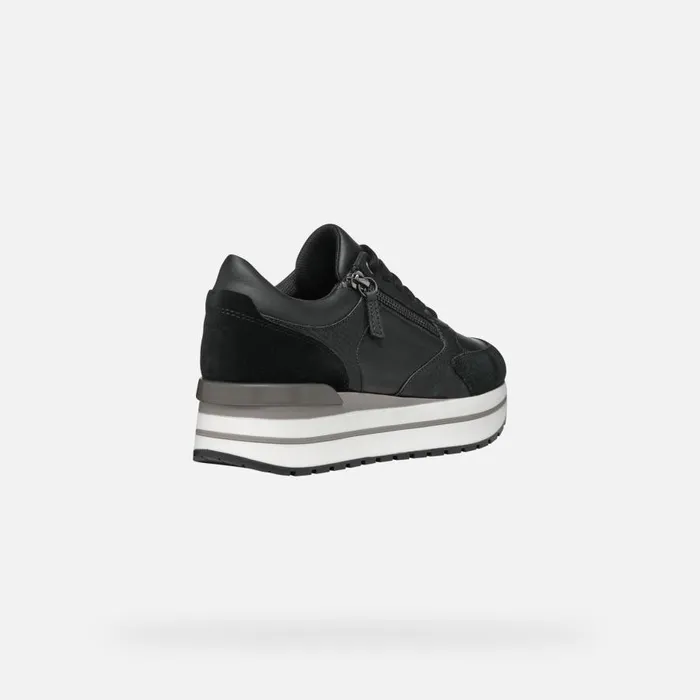 Geox Sneakers NEW KENCY WOMAN Black Low Top Sneakers Black 8211 Woman