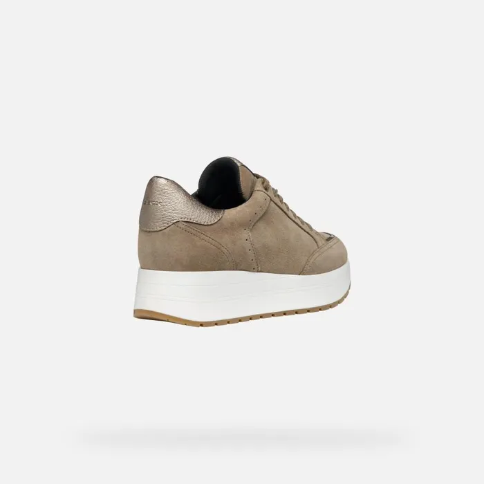 Geox Sneakers NEW KENCY WOMAN Taupe Low Top Sneakers Taupe 8211 Woman