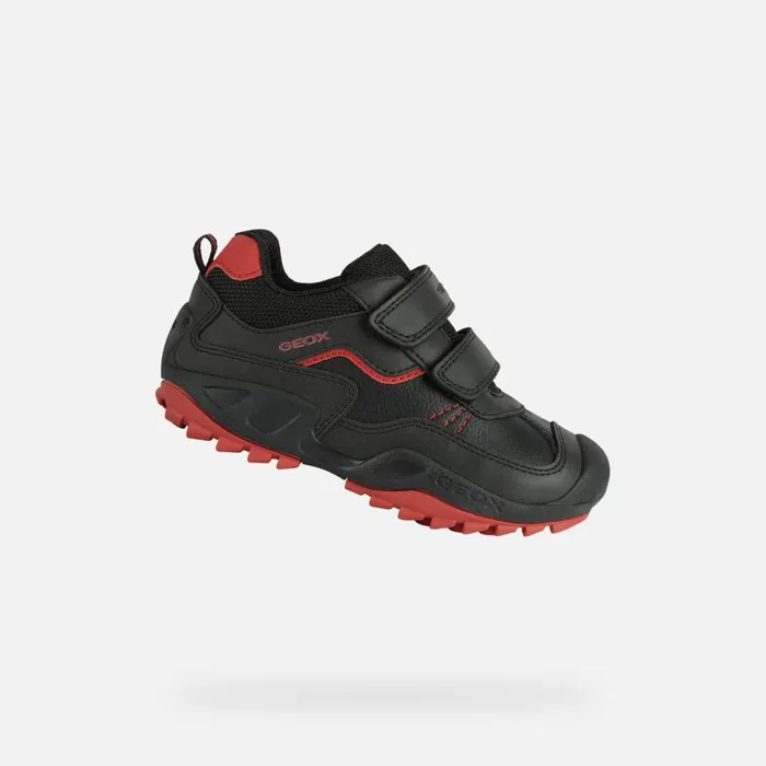 Geox Sneakers NEW SAVAGE A Velcro Shoes Black Junior Boy Geox Blackred 8211 Kids Geox Sneakers NEW SAVAGE A Velcro Shoes Black Junior Boy Geox Blackred 8211 Kids