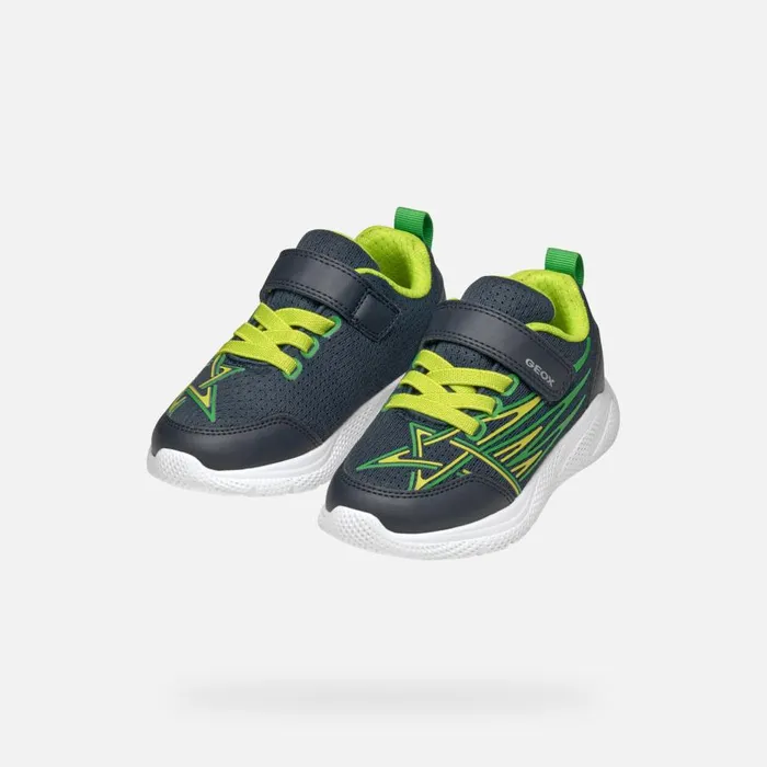Geox Sneakers SPRINTYE BOY NavyLime Low Top Sneakers Navylime 8211 Kids