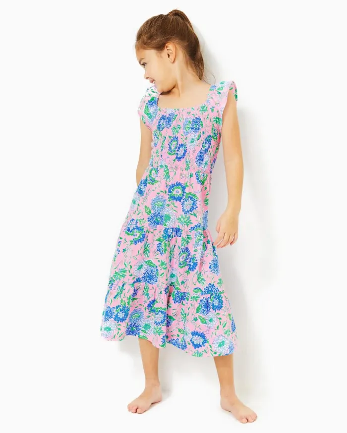 Girls Lilly Pulitzer Girls Dresses and Rompers Girls Mini Jilly Midi Dress Resort White Glisten In The Sun Girls Lilly Pulitzer Girls Dresses and Rompers Girls Mini Jilly Midi Dress Resort White Glisten In The Sun
