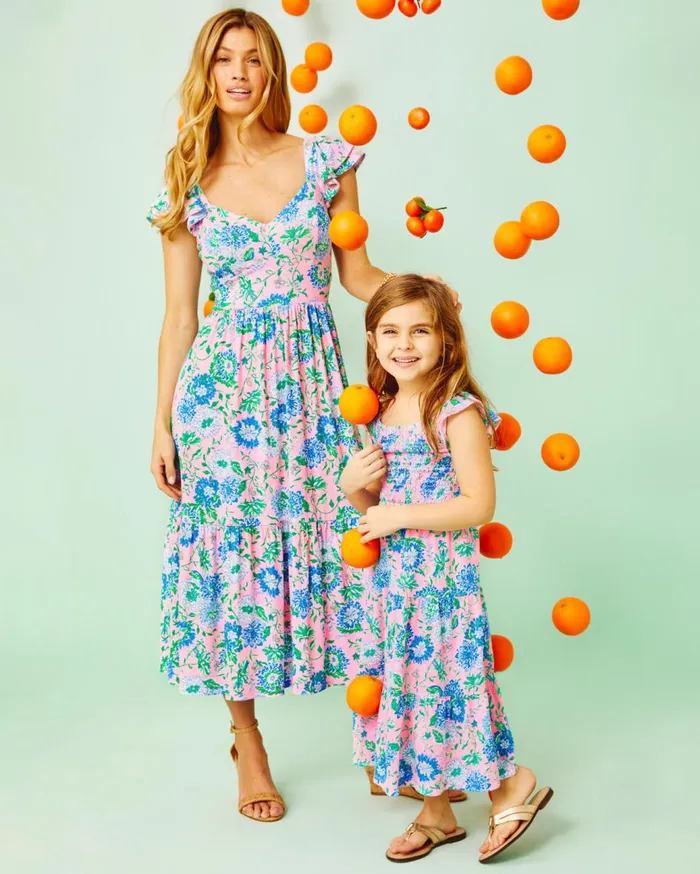 Girls Lilly Pulitzer Girls Dresses and Rompers Girls Mini Jilly Midi Dress Resort White Glisten In The Sun Girls Lilly Pulitzer Girls Dresses and Rompers Girls Mini Jilly Midi Dress Resort White Glisten In The Sun
