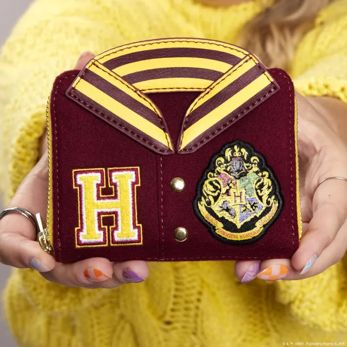 Harry Potter Hogwarts Crest Varsity Jacket Zip Around Wallet Unisex Loungefly Bags and Wallets Harry Potter Hogwarts Crest Varsity Jacket Zip Around Wallet Unisex Loungefly Bags and Wallets