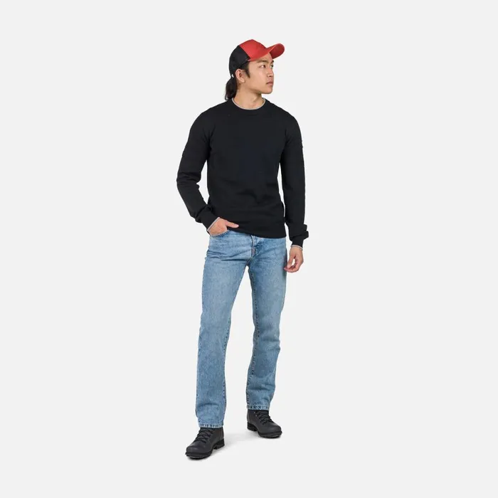 Herren Sweatshirts Und Pullover Rossignol Gestreifter Herrenstrickpullover Mit Rundhalsausschnitt Black200