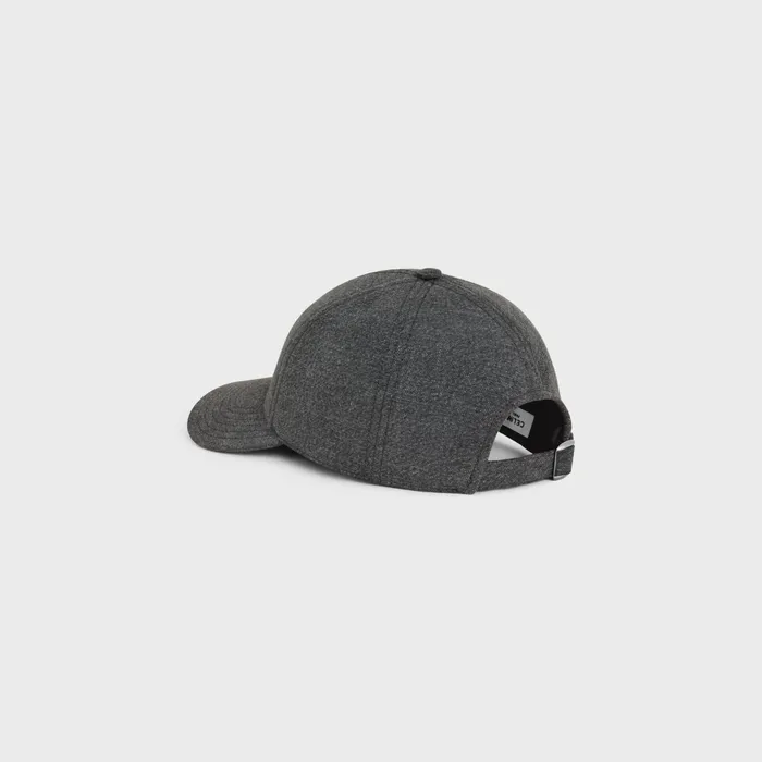 Initial Cap In Vintage Black Denim Vintage Black Men CELINE HATS AND SOFT ACCESSORIES