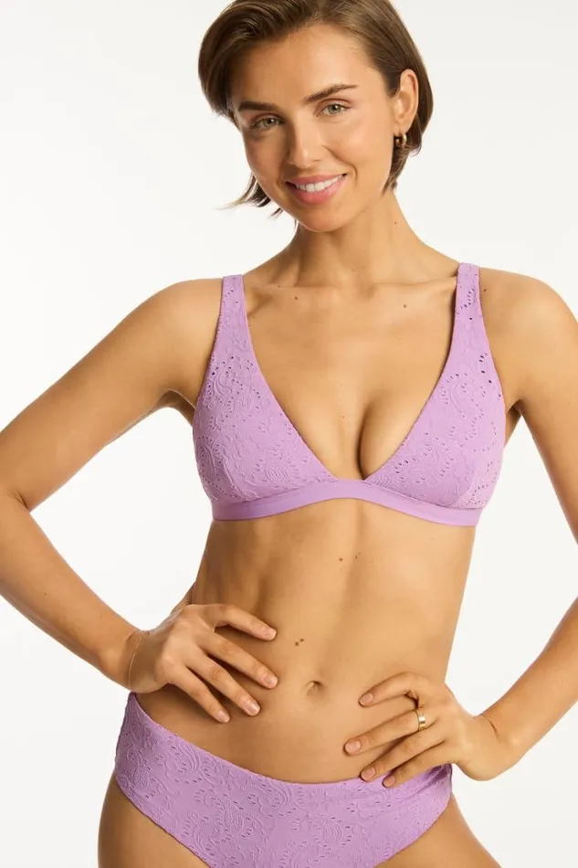 Interlace Longline Bralette Interlace Lavender Women Sea Level Tops