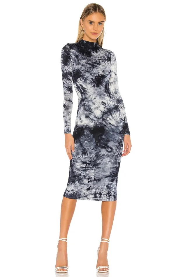Ivanna Midi Dress Indigo Blue Tie Dye Women Lovers and Friends Dresses